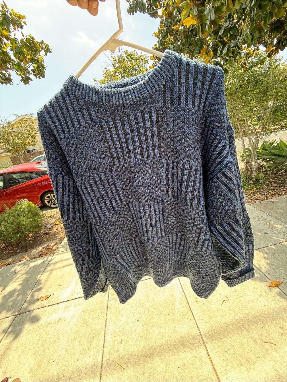 Men's Blue Vintage Crewneck Sweater